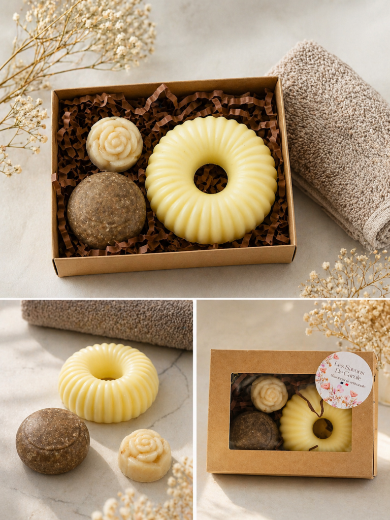 Trio de savons et de shampoing 768x1024